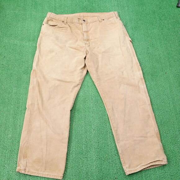 DICKIES DUCK CANVAS BROWN WORK PANTS MENS SIZE 42X32 (40X30) - Picture 1 of 14